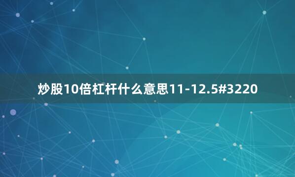 炒股10倍杠杆什么意思11-12.5#3220
