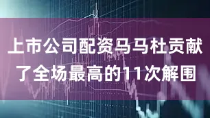 上市公司配资马马杜贡献了全场最高的11次解围